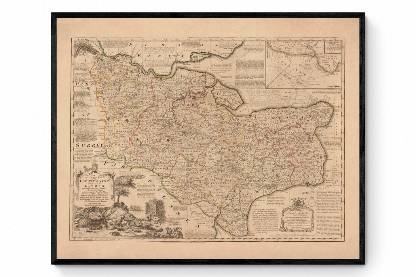 Kent Map dated 1740