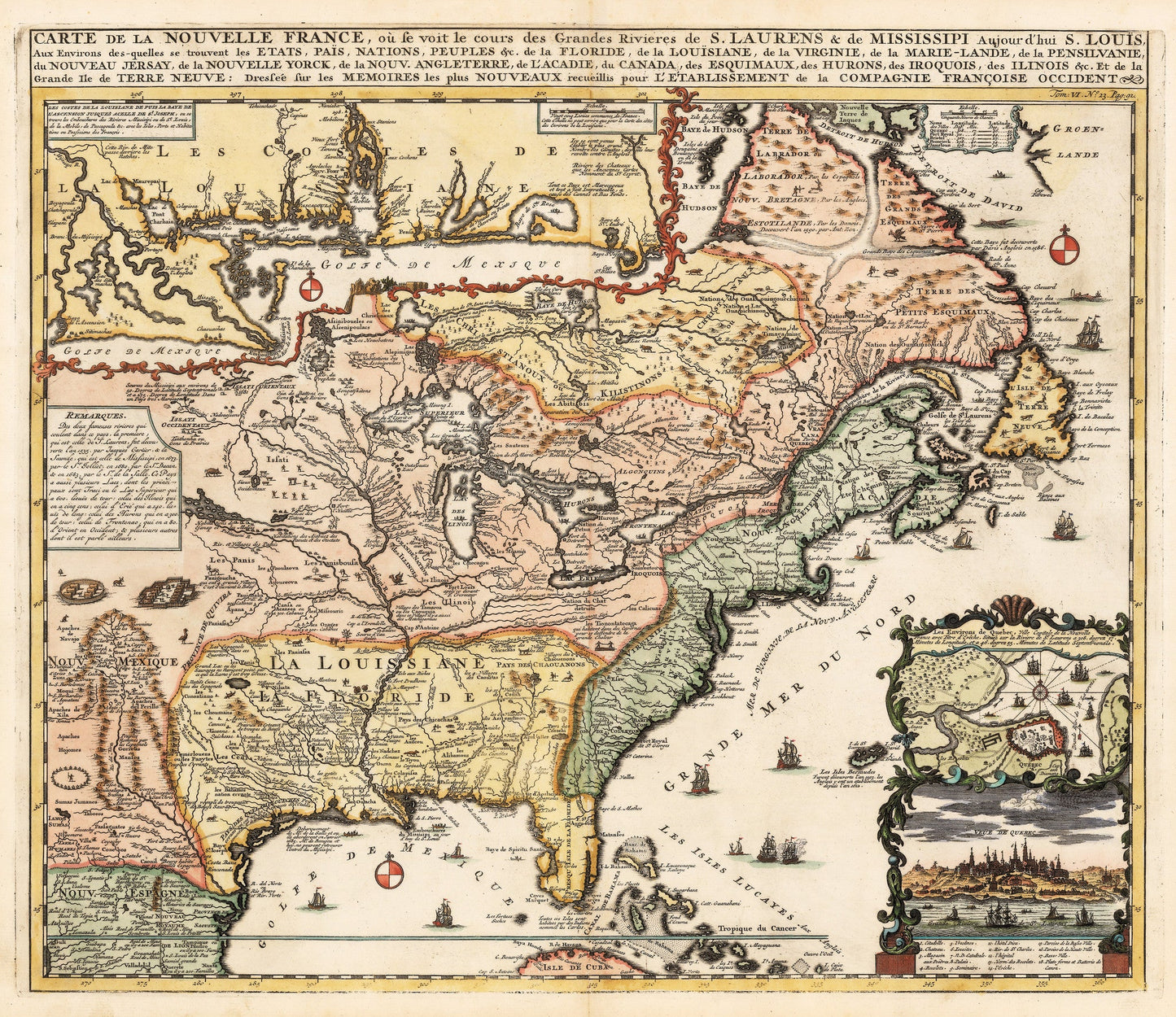 1719 Carte De La Nouvelle France