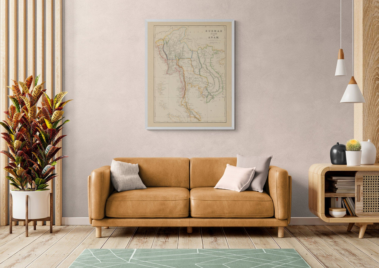 Burmah, Siam and Anam Map dated 1859