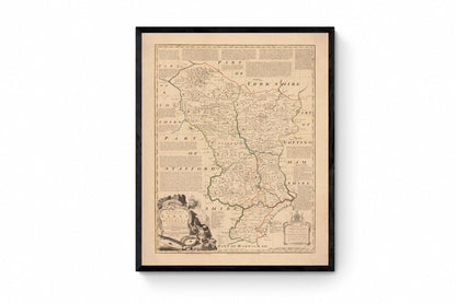 Derbyshire Map dated 1755