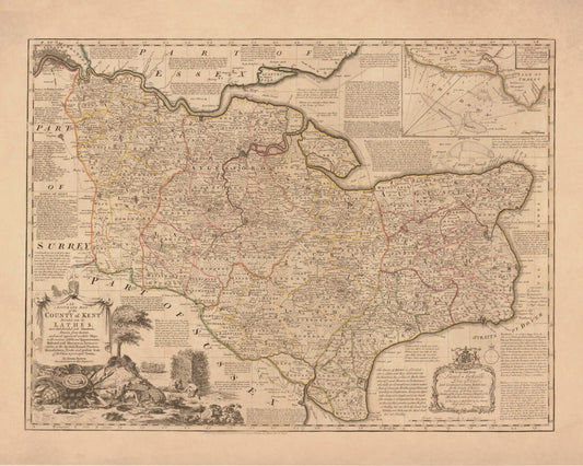 Kent Map dated 1740