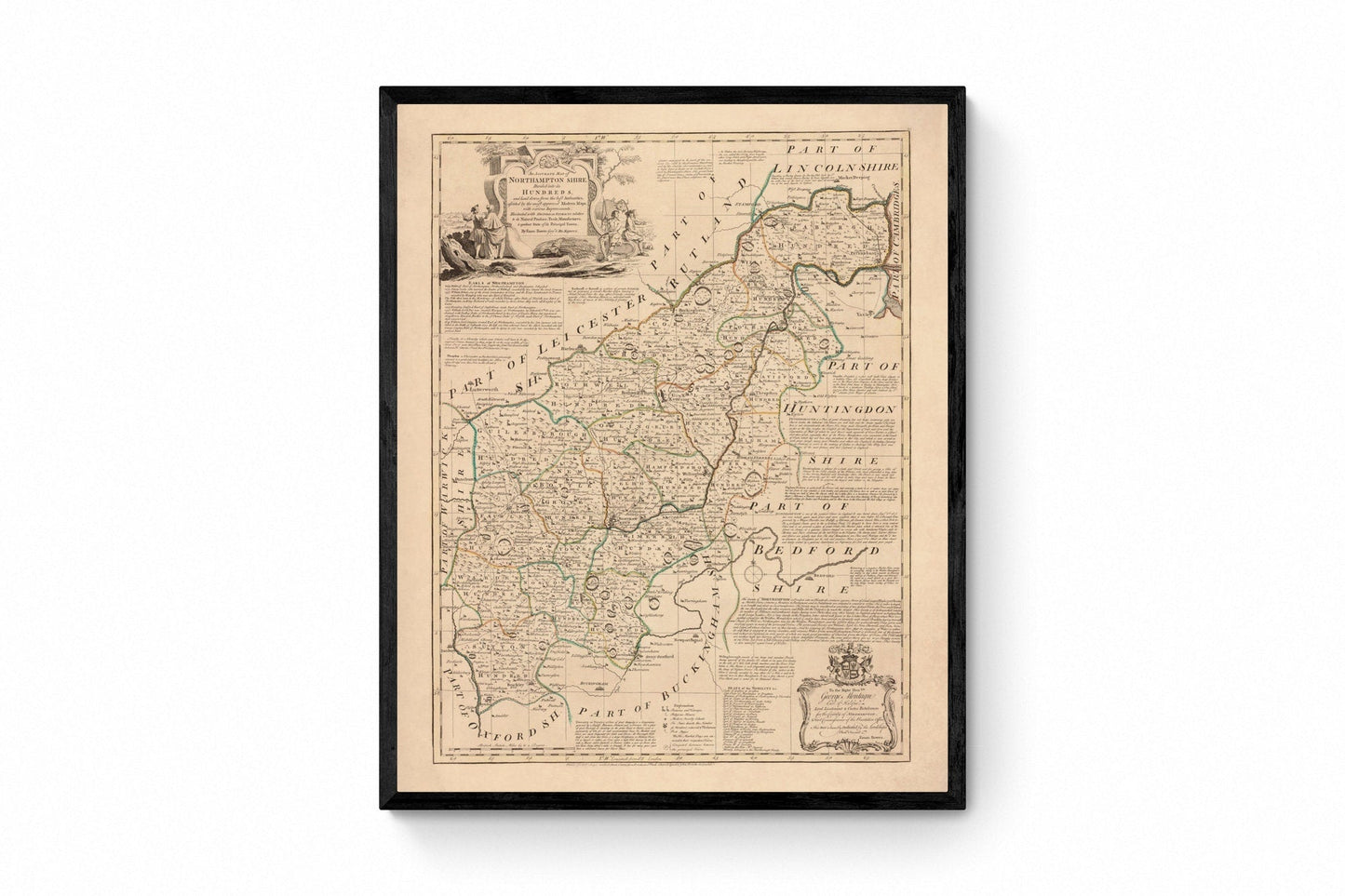 Northamptonshire Map dated 1760