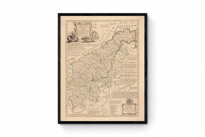 Northamptonshire Map dated 1760