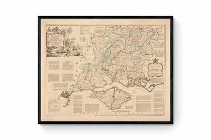 Hampshire Map dated 1760